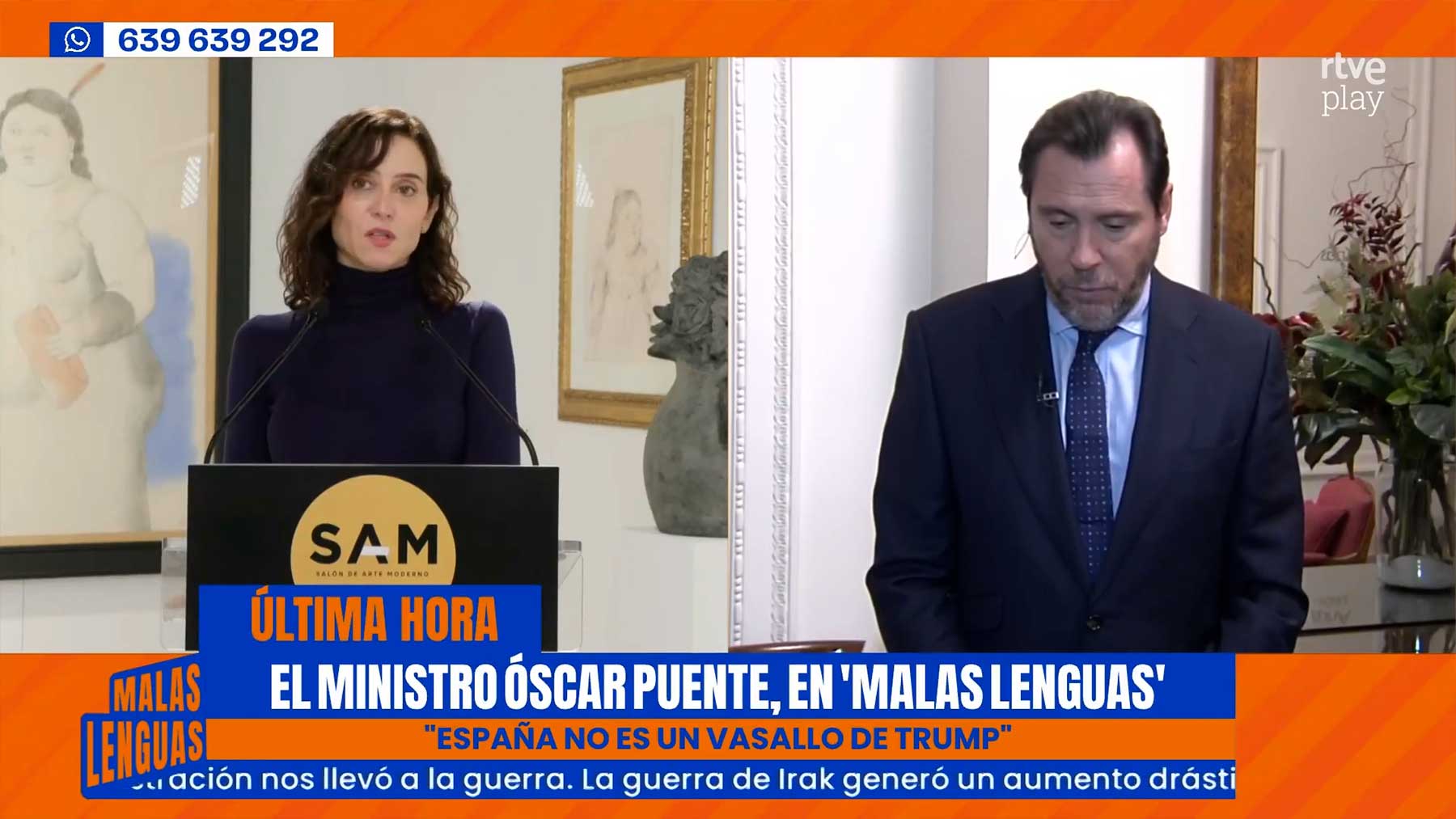 Éste es el vídeo real de Puente diciendo que Ayuso no tiene un estado mental mínimamente normal