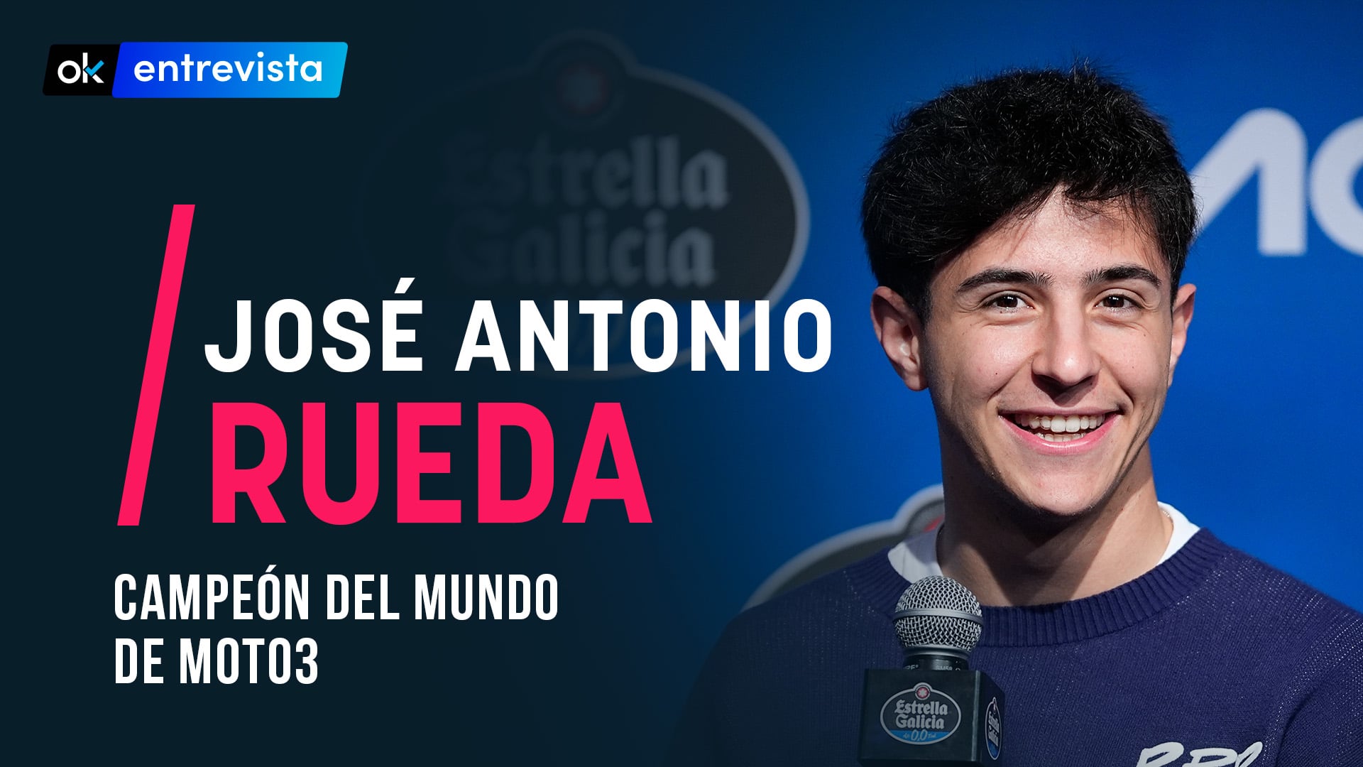 José Antonio Rueda, piloto de Moto2 y campeón del mundo de Moto3 en 2025.