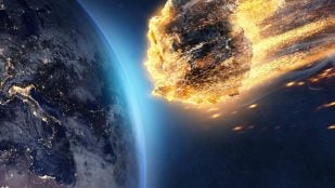 Asteroide en el espacio, desviado por la NASA