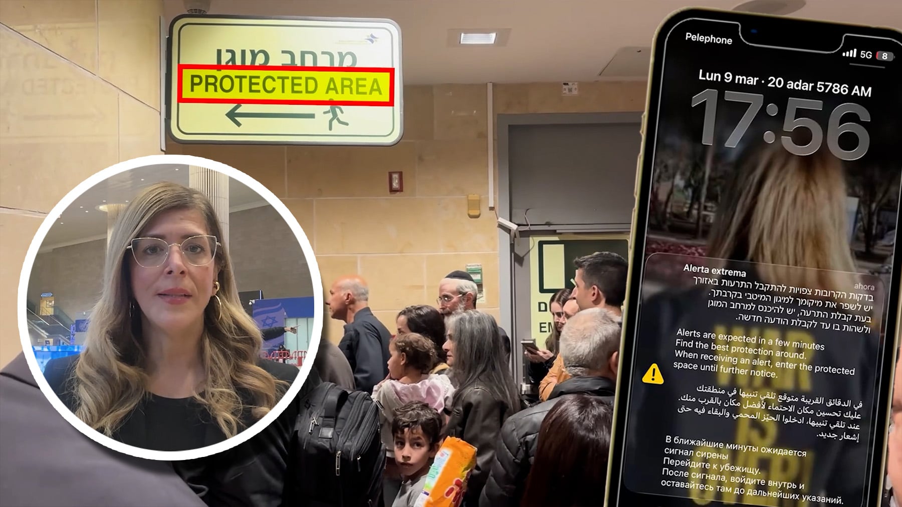 OKDIARIO en el aeropuerto Ben Gurión de Israel bajo la amenaza de los misiles de Irán: del búnker al avión