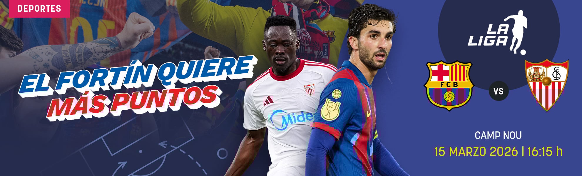 Barcelona-Sevilla: el fortín del Camp Nou quiere más puntos