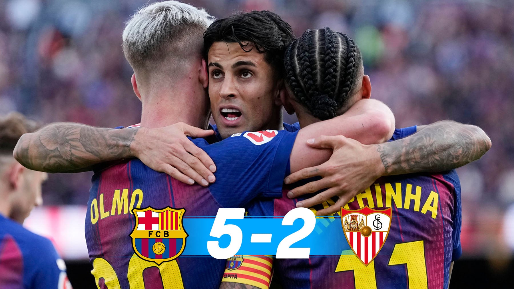 El Barcelona cancela al Sevilla con una manita