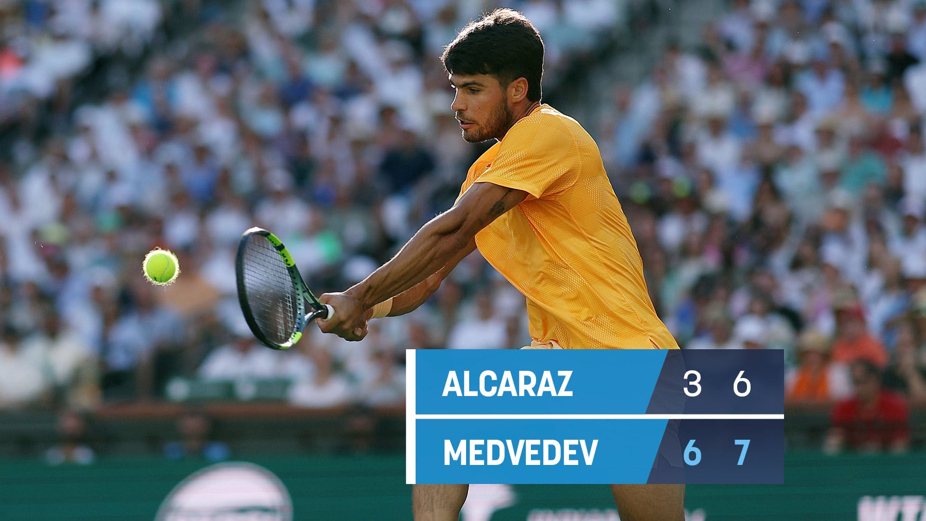 Sorpresa en Indian Wells: Medvedev se agiganta para pasar por encima de Alcaraz