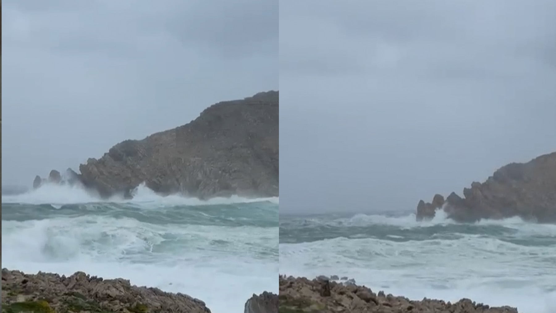 Menorca bajo rachas de viento de 128 km/h y olas gigantes: la isla en alerta máxima por el temporal