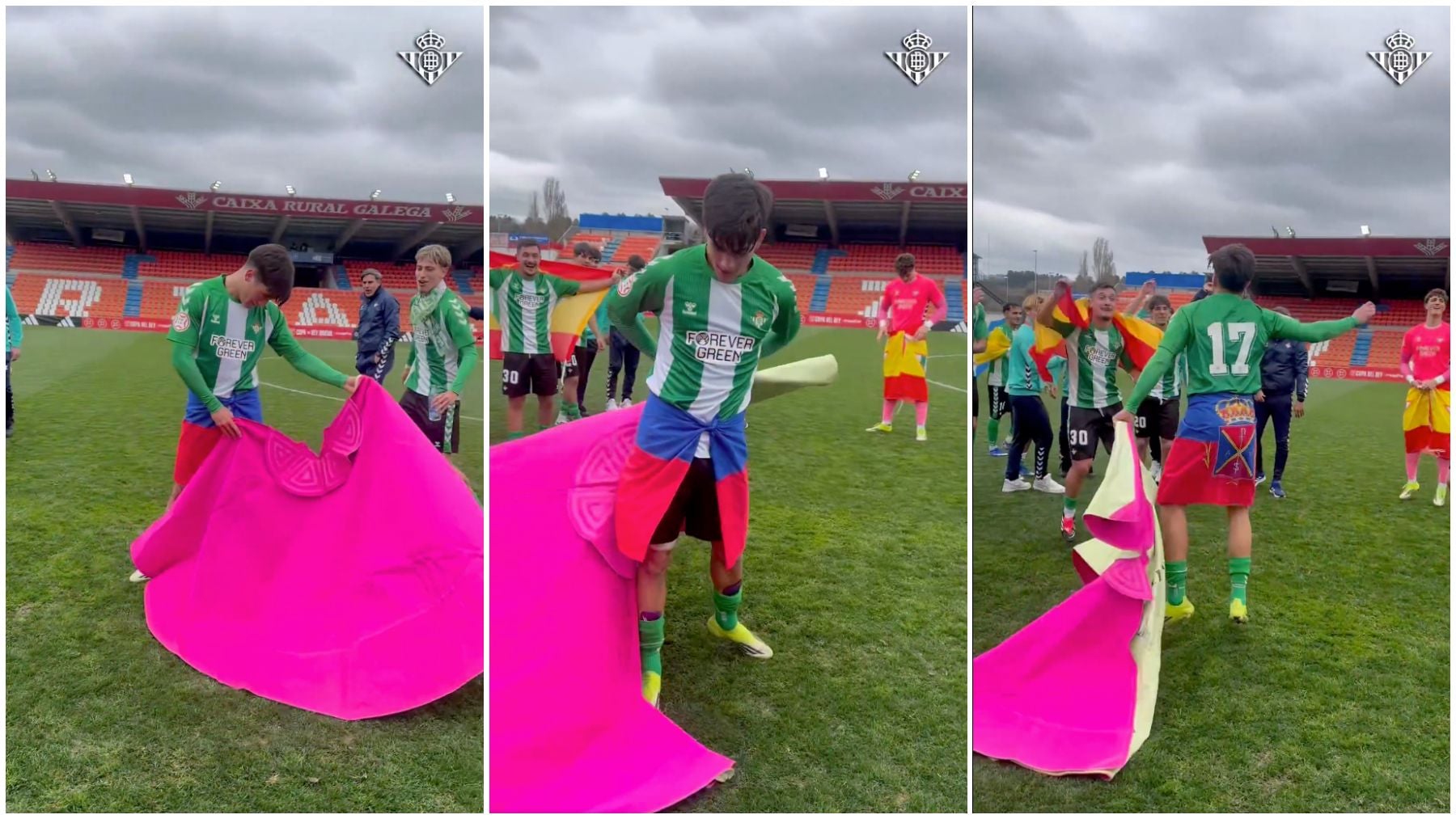 El hijo de Morante saca el capote rodeado de banderas de España tras ganar la Copa al Barça juvenil