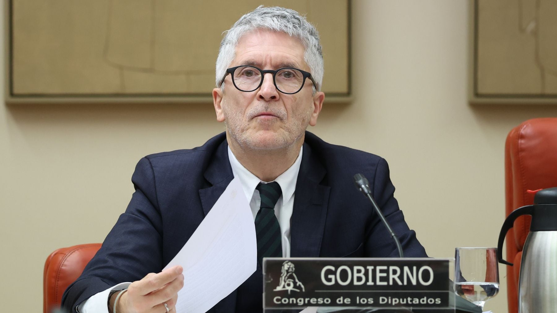 El ministro Fernando Grande-Marlaska en el Congreso de los Diputados (EP)