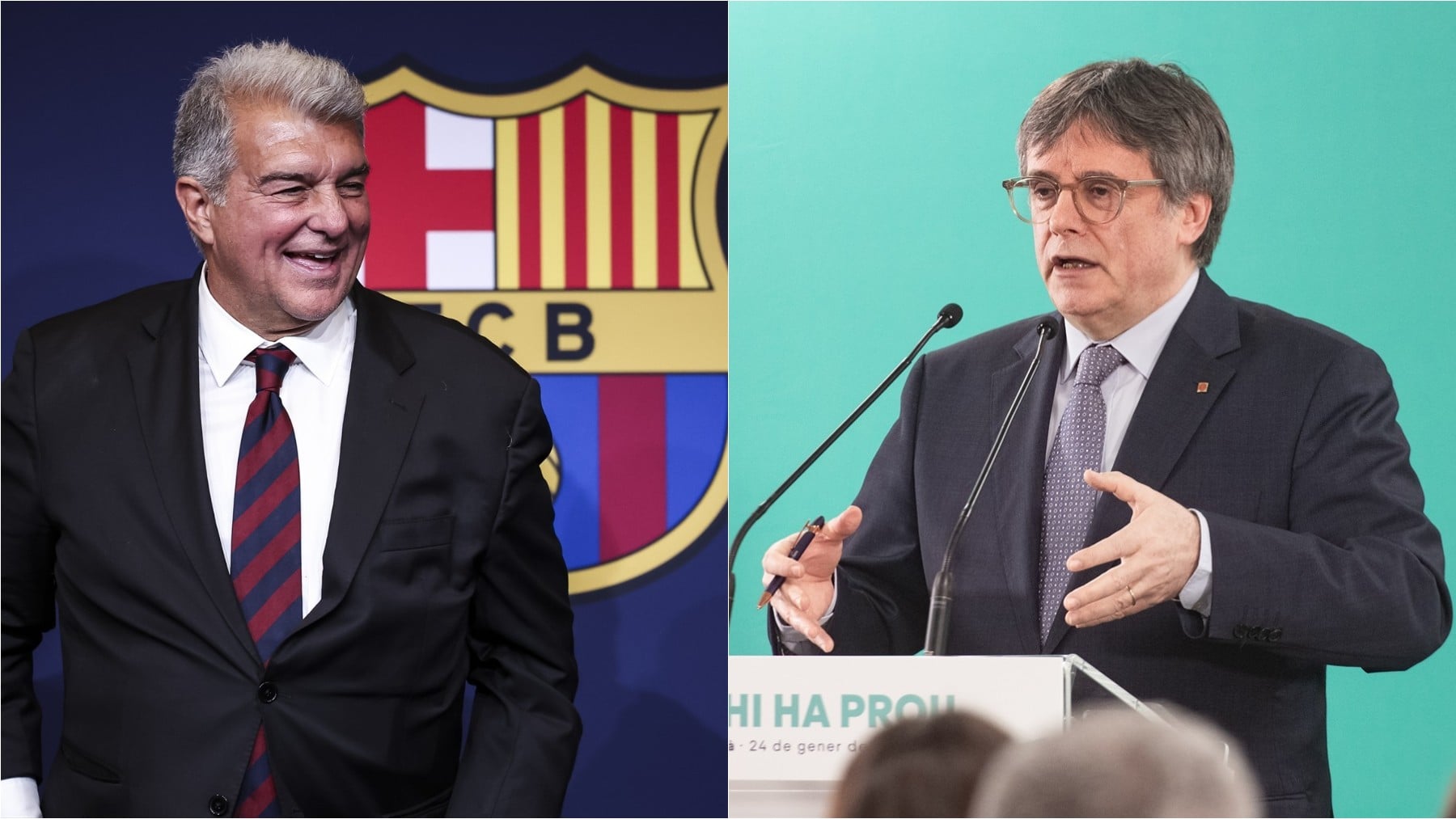 Laporta recibe la felicitación de Puigdemont: Es una persona extraordinaria, le aprecio mucho