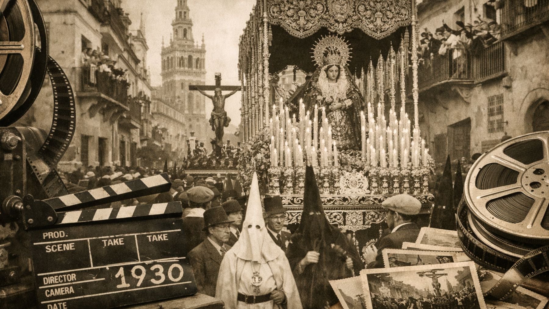 Recreación artística de una película de Semana Santa. Foto: elaboración propia