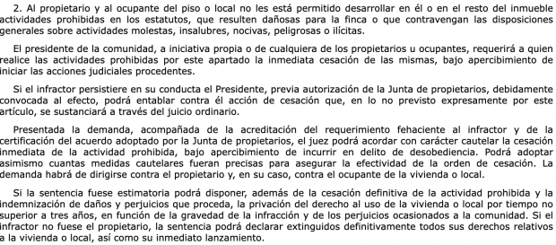 Ley de Propiedad Horizontal tres a&ntilde;os