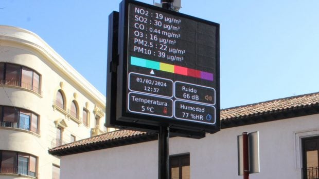 Panel informativo calidad del aire