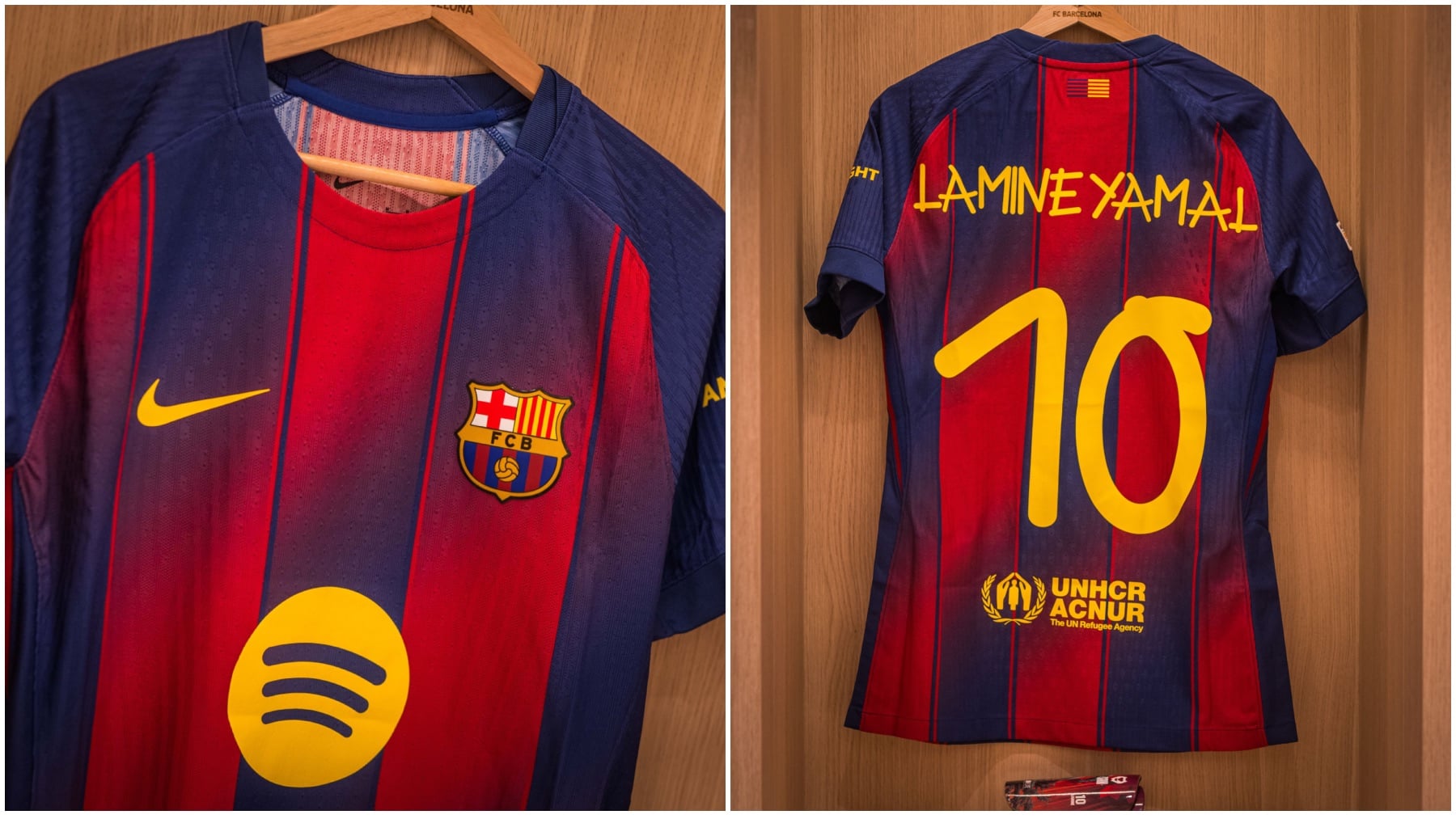 La camiseta con la que jugará el Barça ante el Newcastle. (FC Barcelona)