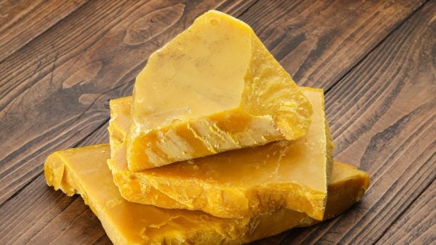 Cera de abeja, ingrediente de origen animal muy habitual en cosm&eacute;ticos.