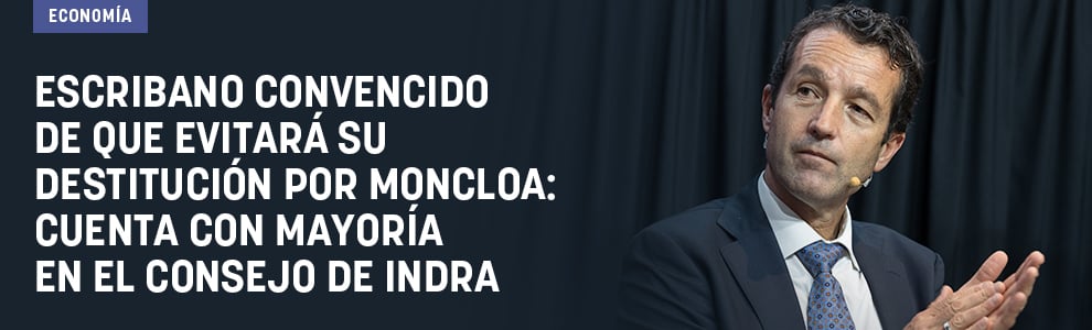 Escribano convencido de que evitará su destitución por Moncloa: cuenta con mayoría en el consejo de Indra