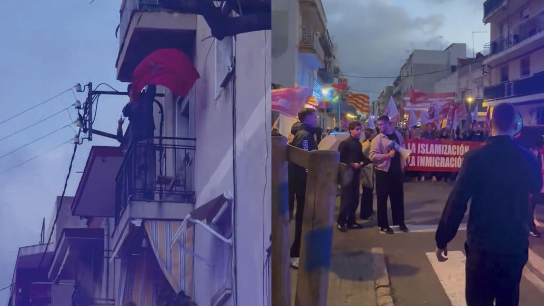 Un grupo de magrebíes carga contra manifestantes de Vox en Tarragona por denunciar la islamización