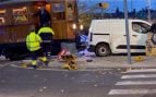Impactante accidente en Palma: el tranvía de Sóller embiste una furgoneta y el conductor sale ileso