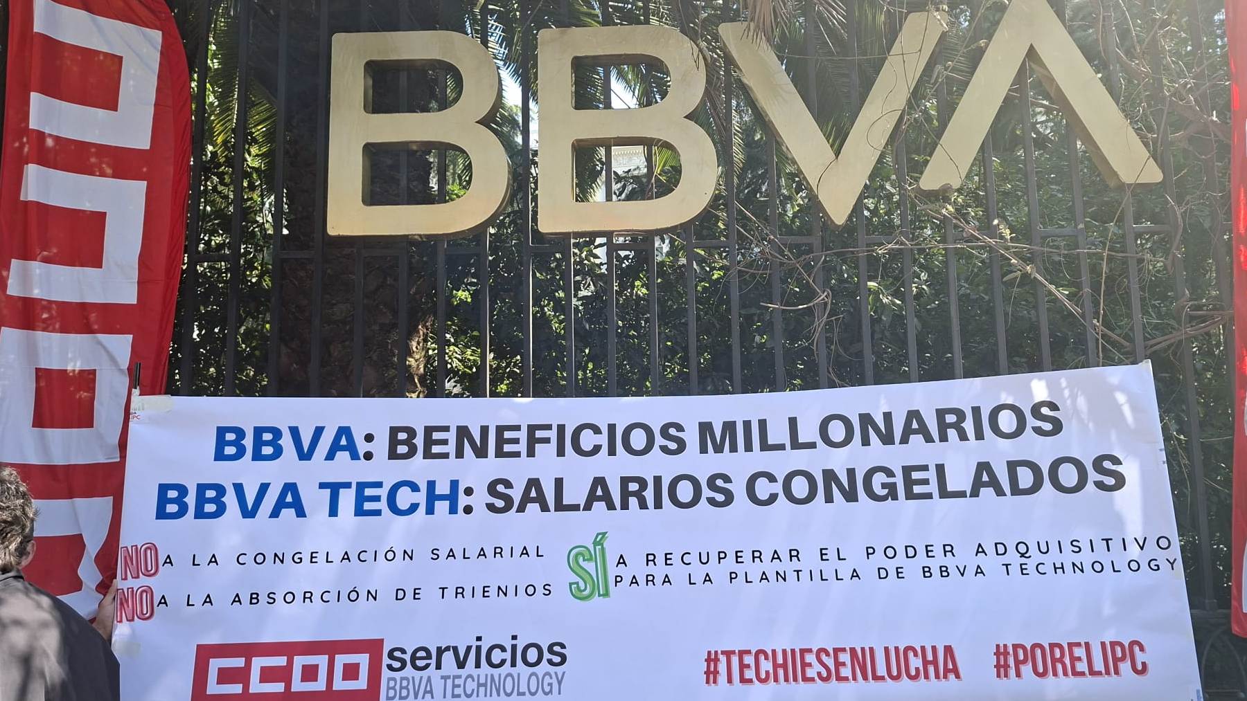 Huelga en BBVA Technology: 3.800 empleados denuncian salarios congelados pese a los beneficios récord