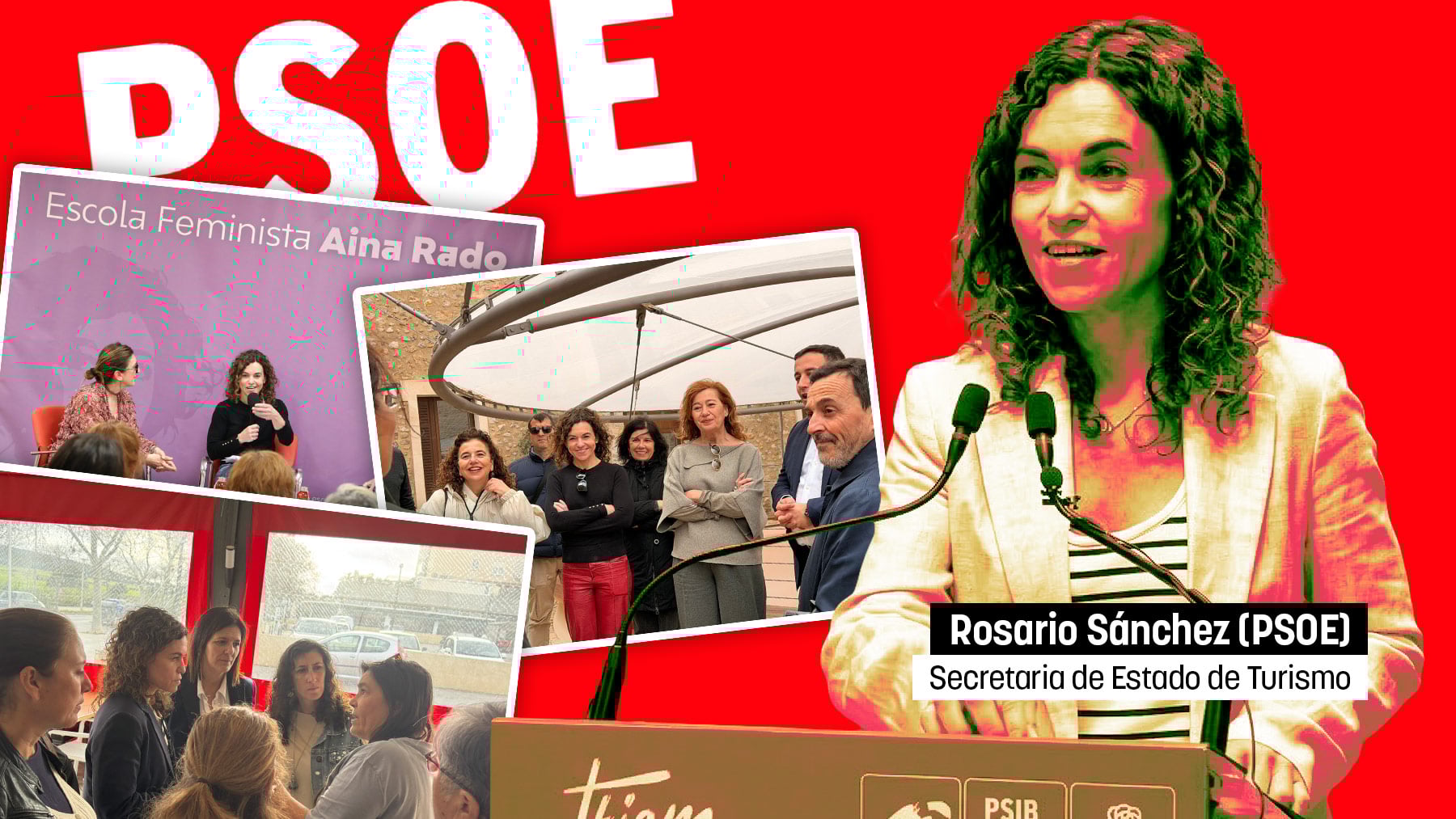 Las redes delatan a Rosario Sánchez: un acto del PSOE balear cada tres días mientras es secretaria de Estado