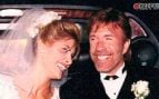Chuck Norris junto a Gena, su segunda mujer, en el día de su boda (Foto: Instagram).