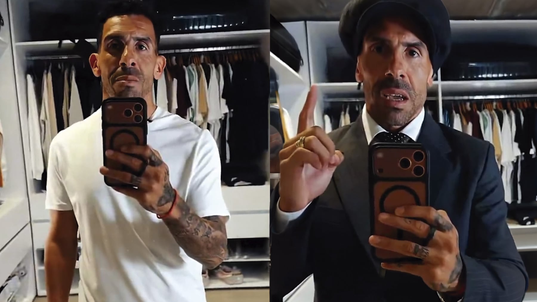 El surrealista vídeo viral de Carlos Tévez delirando con Peaky Blinders: lleva millones de visualizaciones