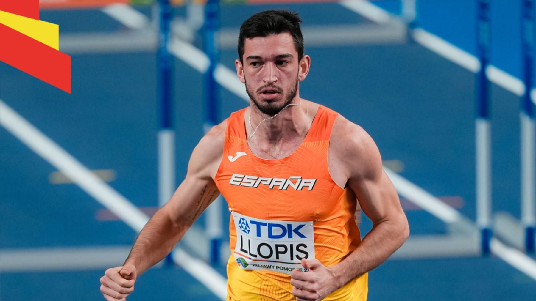 Redención de Quique Llopis: rompe su barrera y se cuelga la plata en 60 metros vallas del Mundial de atletismo