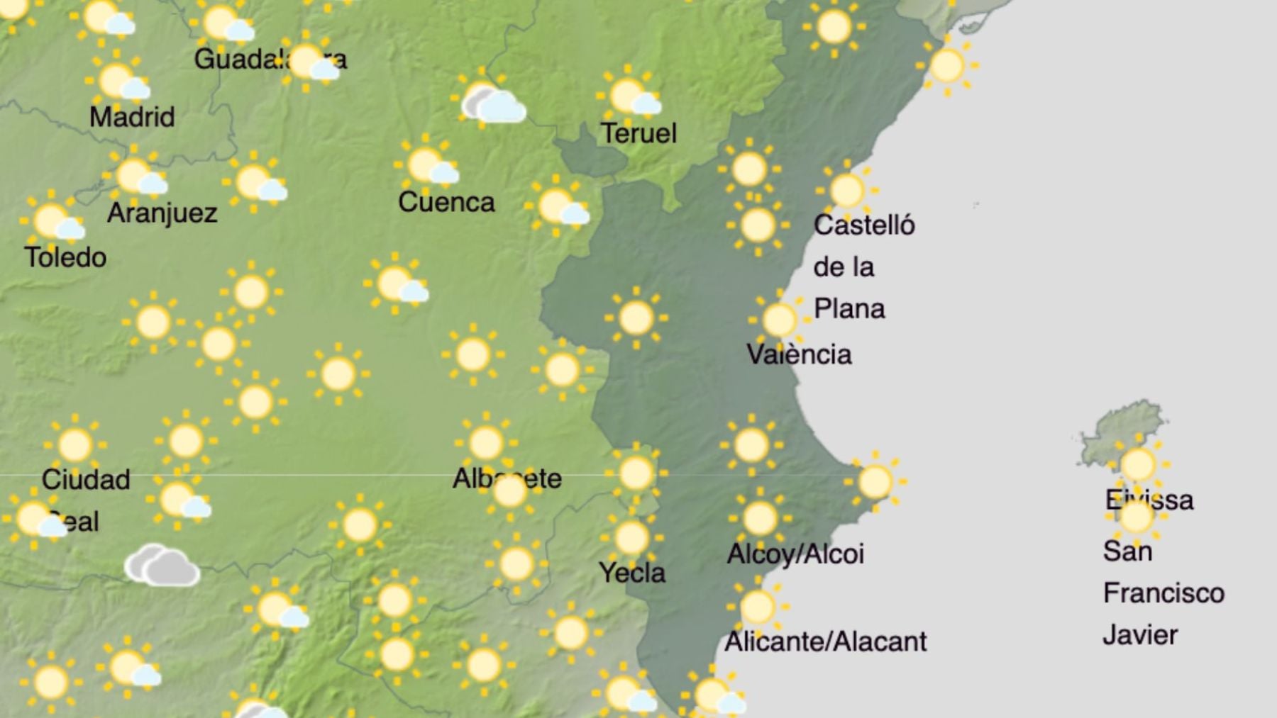 Las temperaturas se disparan en la Comunidad Valenciana: En ascenso