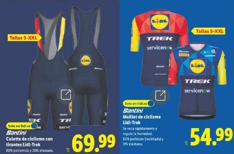 La colecci&oacute;n de ropa para ciclistas de Lidl.