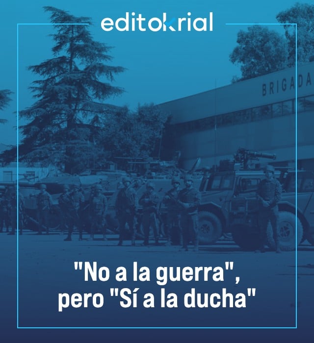 No a la guerra, pero Sí a la ducha