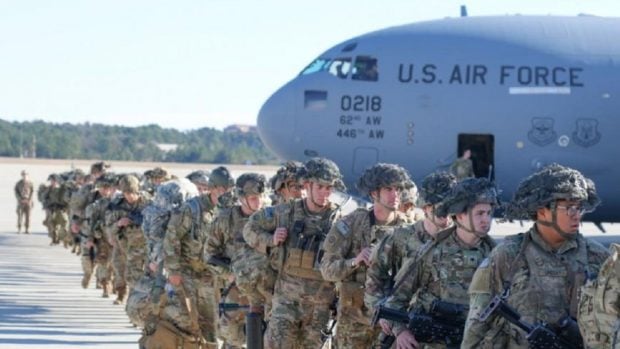 EEUU soldados golfo P&eacute;rsico, La 82&ordf; División Aerotransportada de EEUU. Armada de EEUU