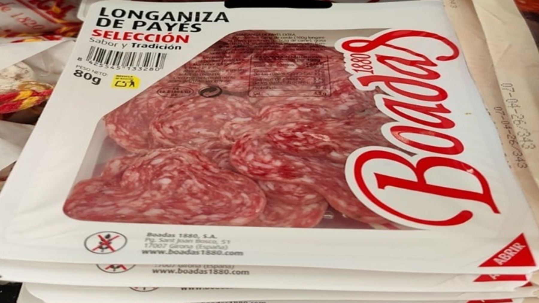Alerta sanitaria por la presencia de Salmonella en varios lotes de longaniza
