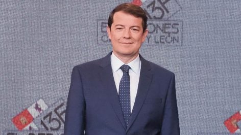 Alfonso Fernández Mañueco el 9 de febrero de 2022 en el debate anterior. (Foto: Europa Press)