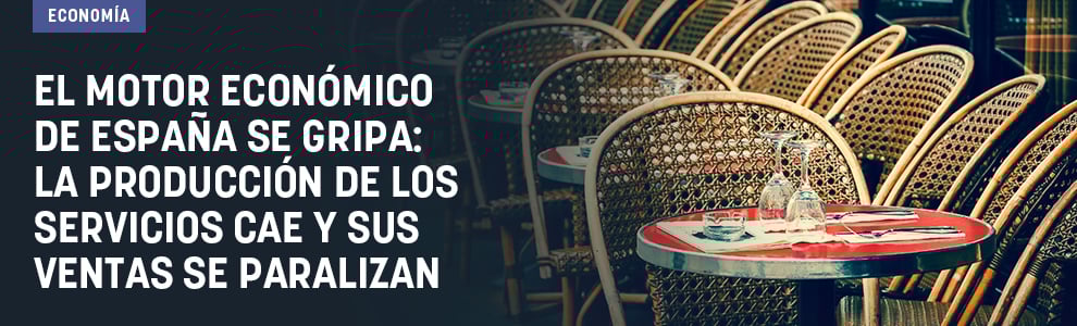 El motor económico de España se gripa: la producción de los servicios cae y sus ventas se paralizan