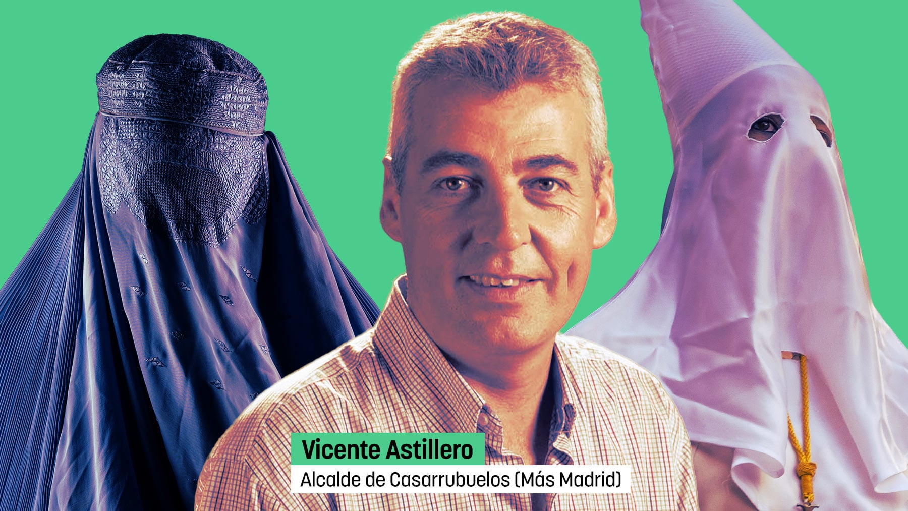 Más Madrid equipara las mujeres con burka a los nazarenos y mantillas de Semana Santa y las monjas con hábito