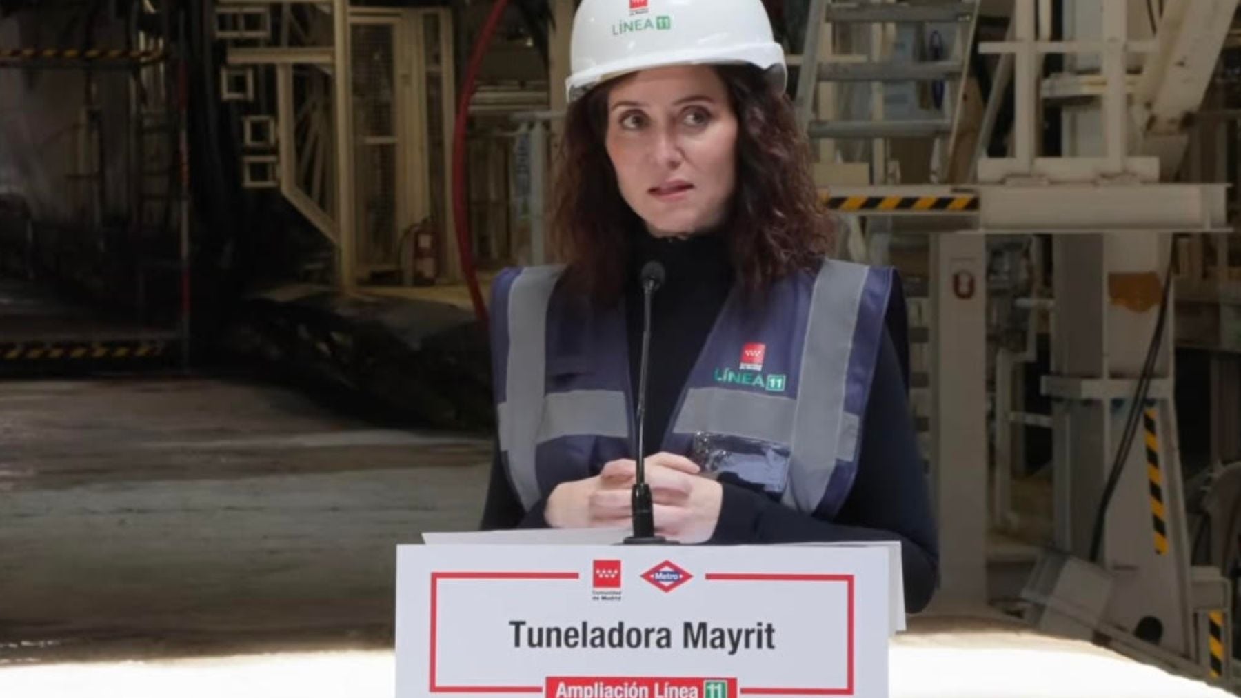 Ayuso inaugura la perforación para ampliar la línea 11 de Metro que tendrá 5 nuevas estaciones