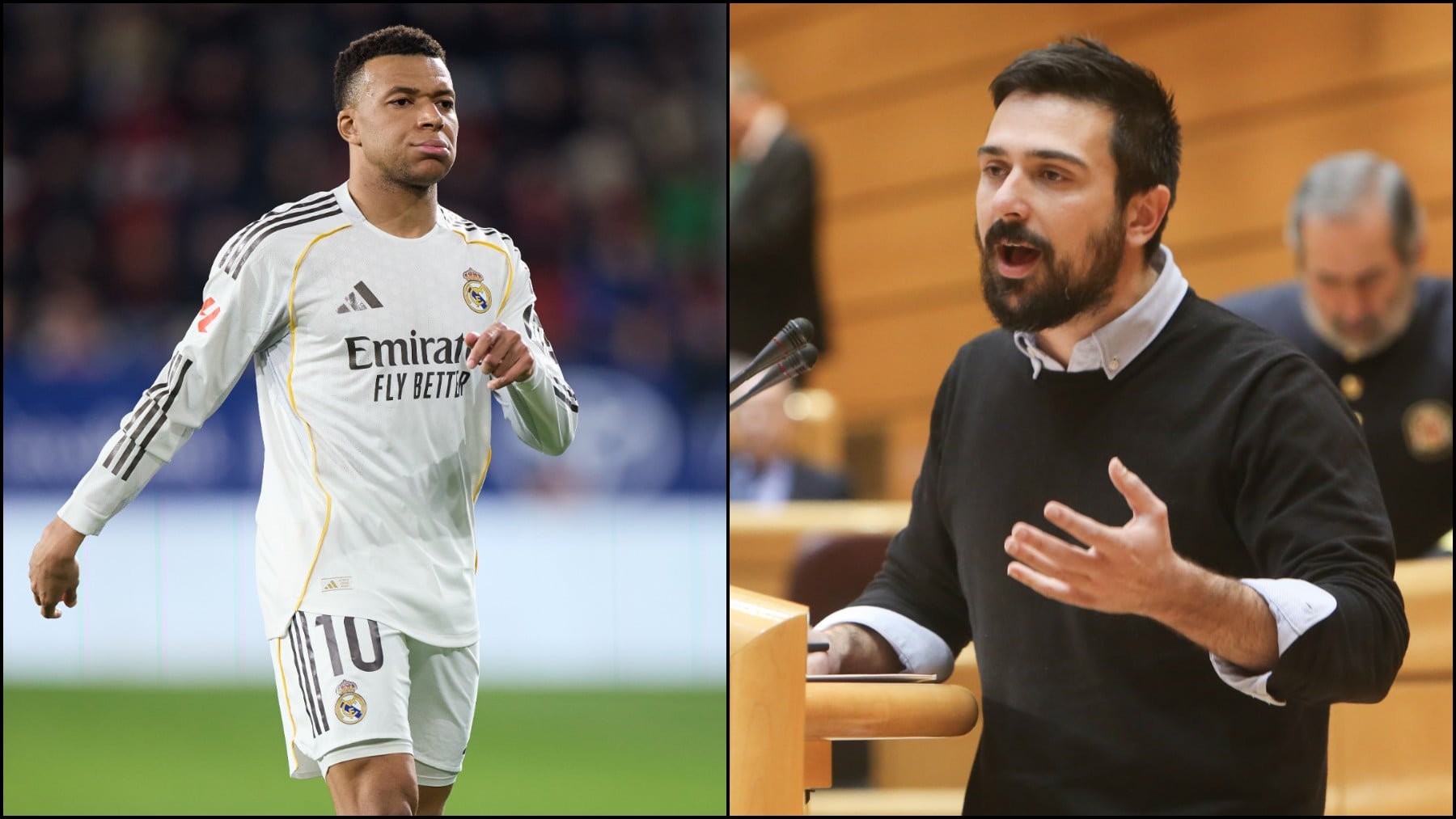 Ramón Espinar recurre a la demagogia sanitaria para meterse con Mbappé y el Real Madrid