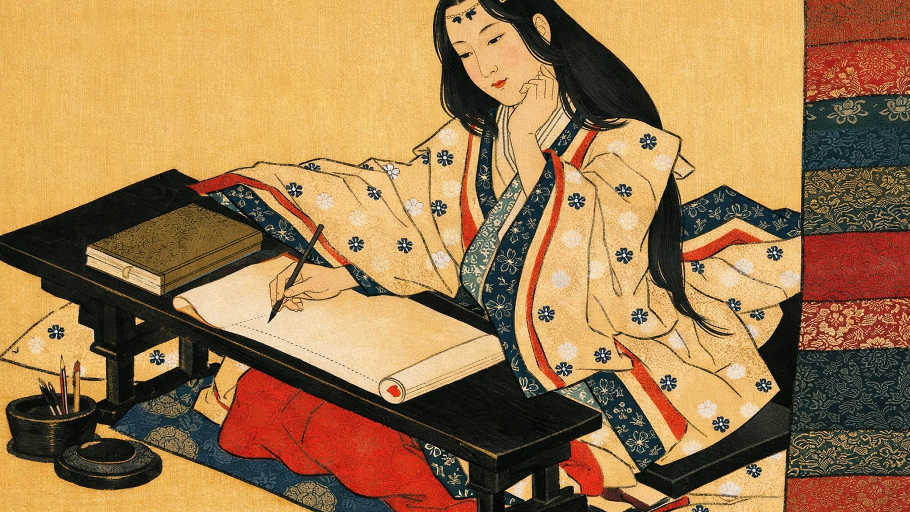 Murasaki Shikibu escribió la primera novela del mundo (Imagen generada con IA)