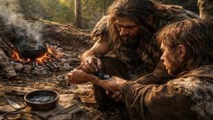Los neandertales usaban el alquitrán del árbol como antibiótico, neandertales tomaban antibióticos, cómo usaba abedul el neandertal para los antibióticos, arqueología médica de los neandertales.