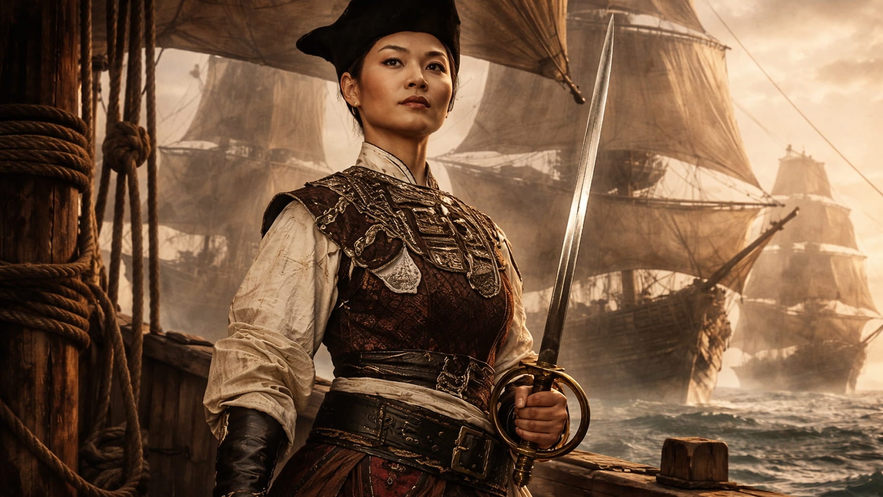 Poca gente lo sabe, pero esta mujer china comandó la mayor flota de barcos de la Historia: 70.000 piratas a sus órdenes