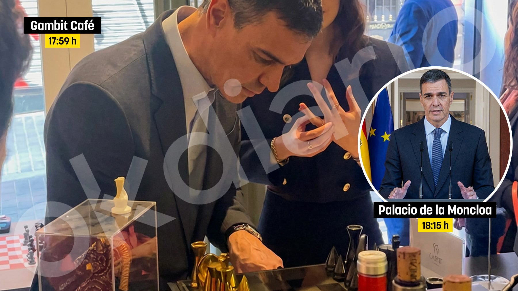 Sánchez retrasó su comparecencia para anunciar los cambios en su Gobierno porque estaba jugando al ajedrez en un bar de Malasaña