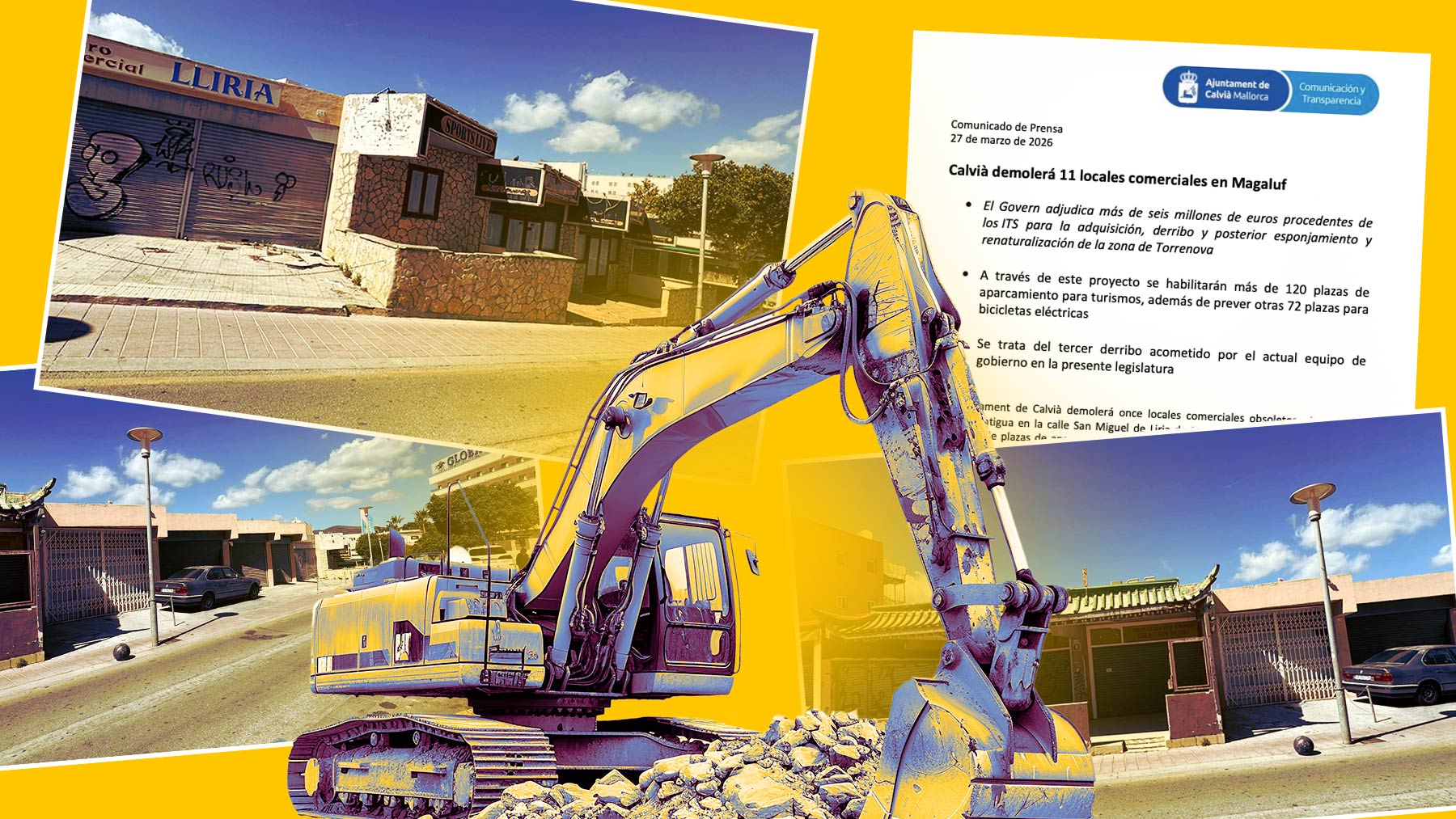 Magaluf da otro paso más en su regeneración como destino: demolerá toda una manzana de 11 comercios obsoletos