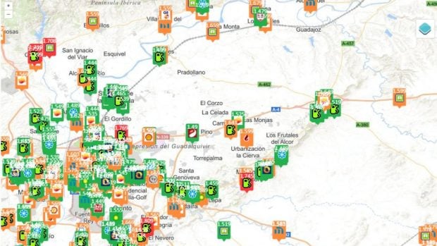 precio gasolina Andaluc&iacute;a