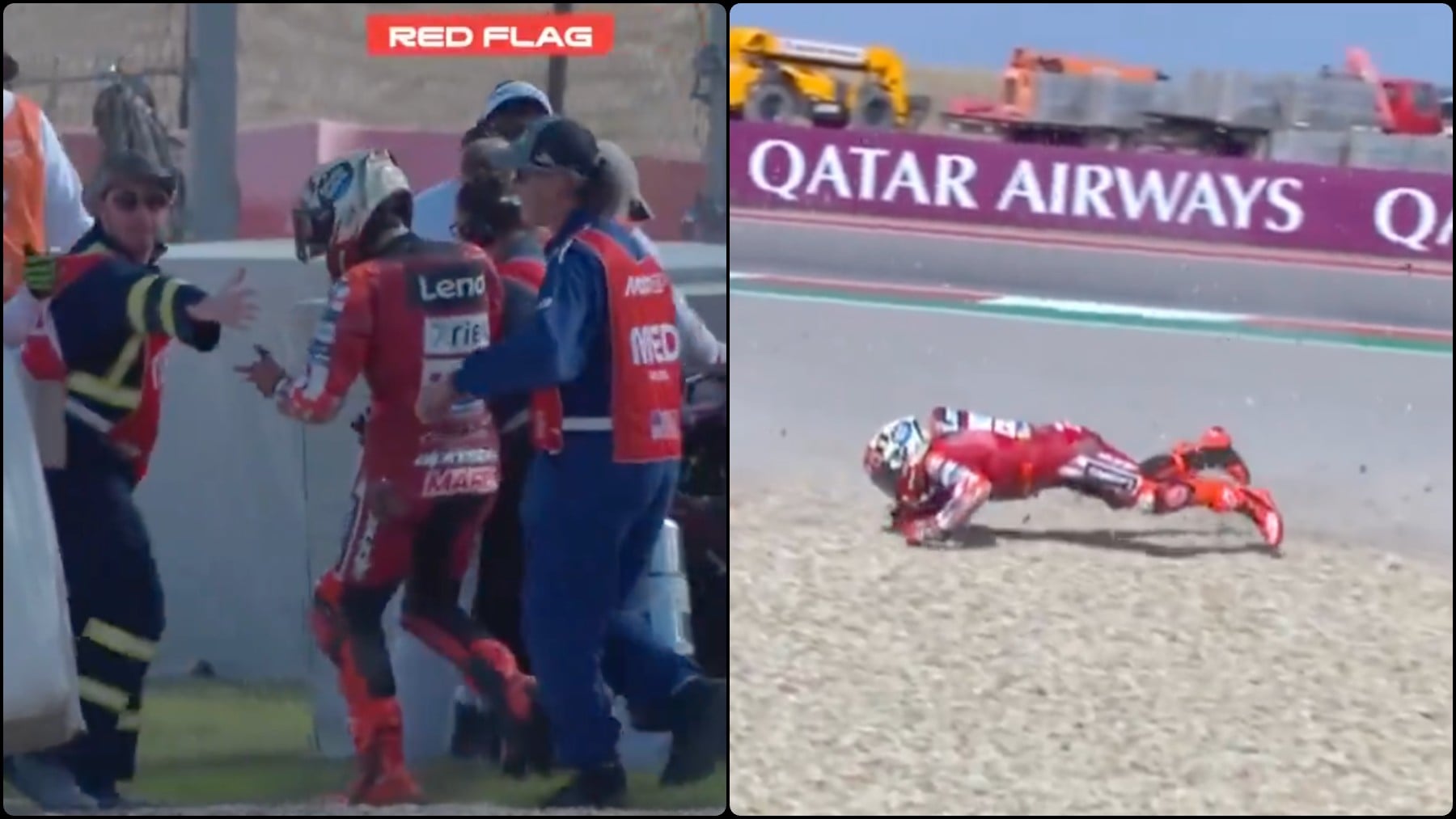 Fuerte caída de Marc Márquez en Austin a casi 200 km/h