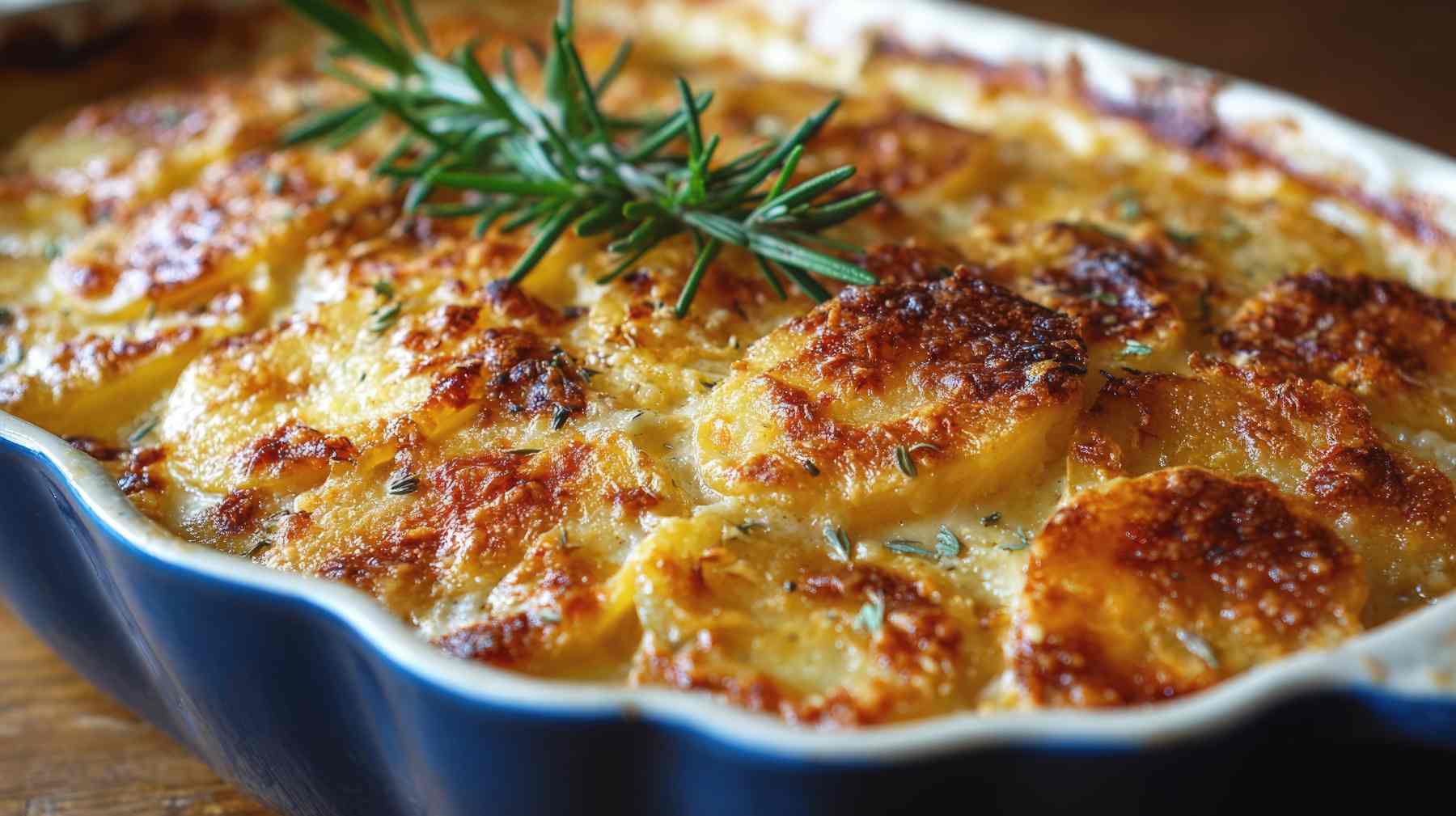 Patatas aplastadas al horno.