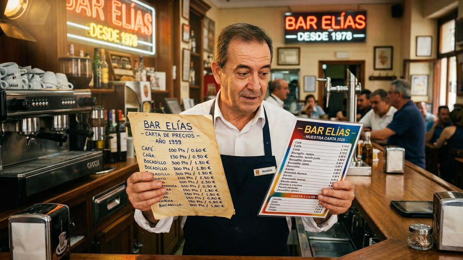 Así han subido los precios de los bares de España: la lista de hace 24 años que lo demuestra