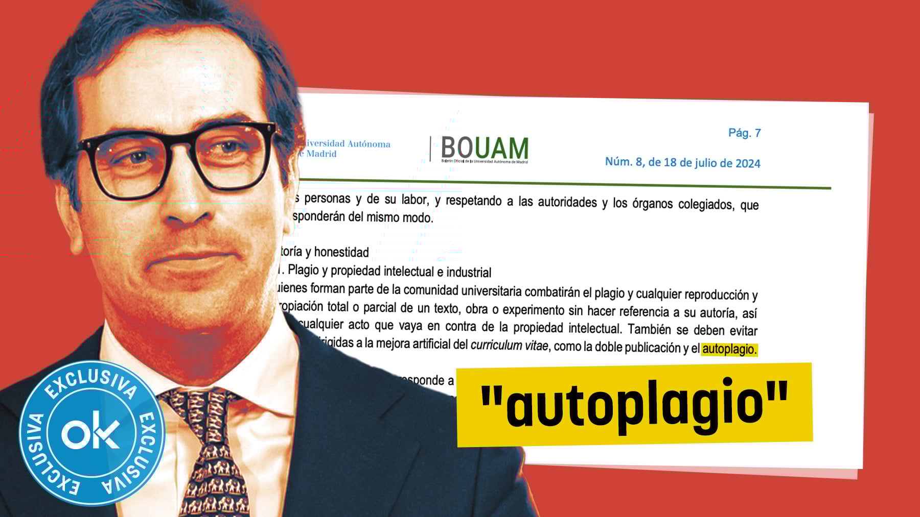 El autoplagio de Cuerpo en su tesis incumple el código ético de la Universidad Autónoma de Madrid