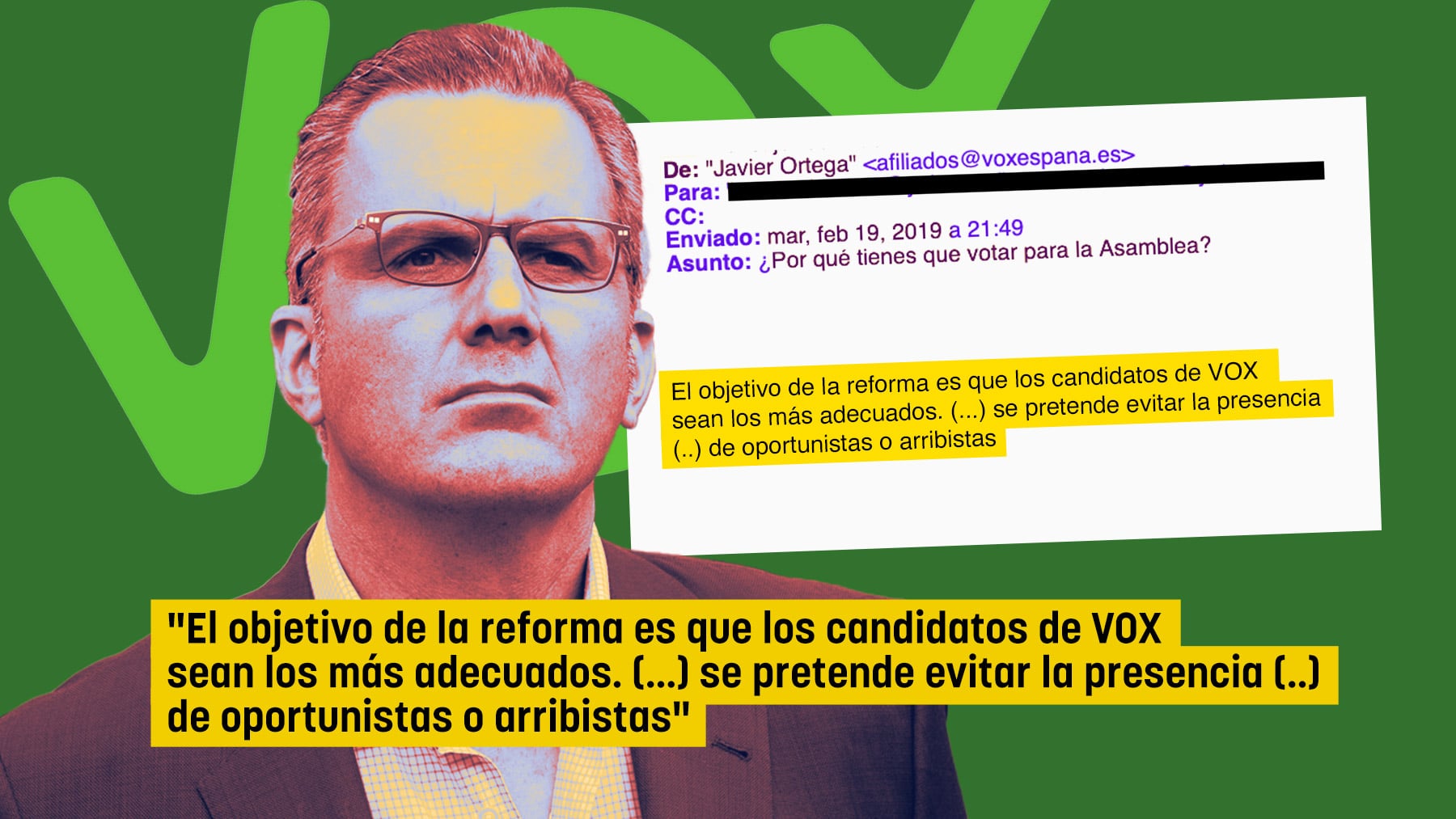 Ortega Smith impulsó fulminar las primarias en Vox para que Bambú eligiera a los mejores candidatos