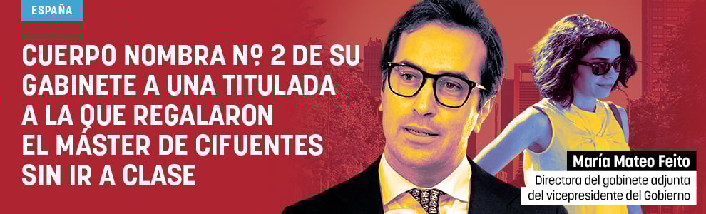 Cuerpo nombra nº 2 de su gabinete a una titulada a la que regalaron el máster de Cifuentes sin ir a clase