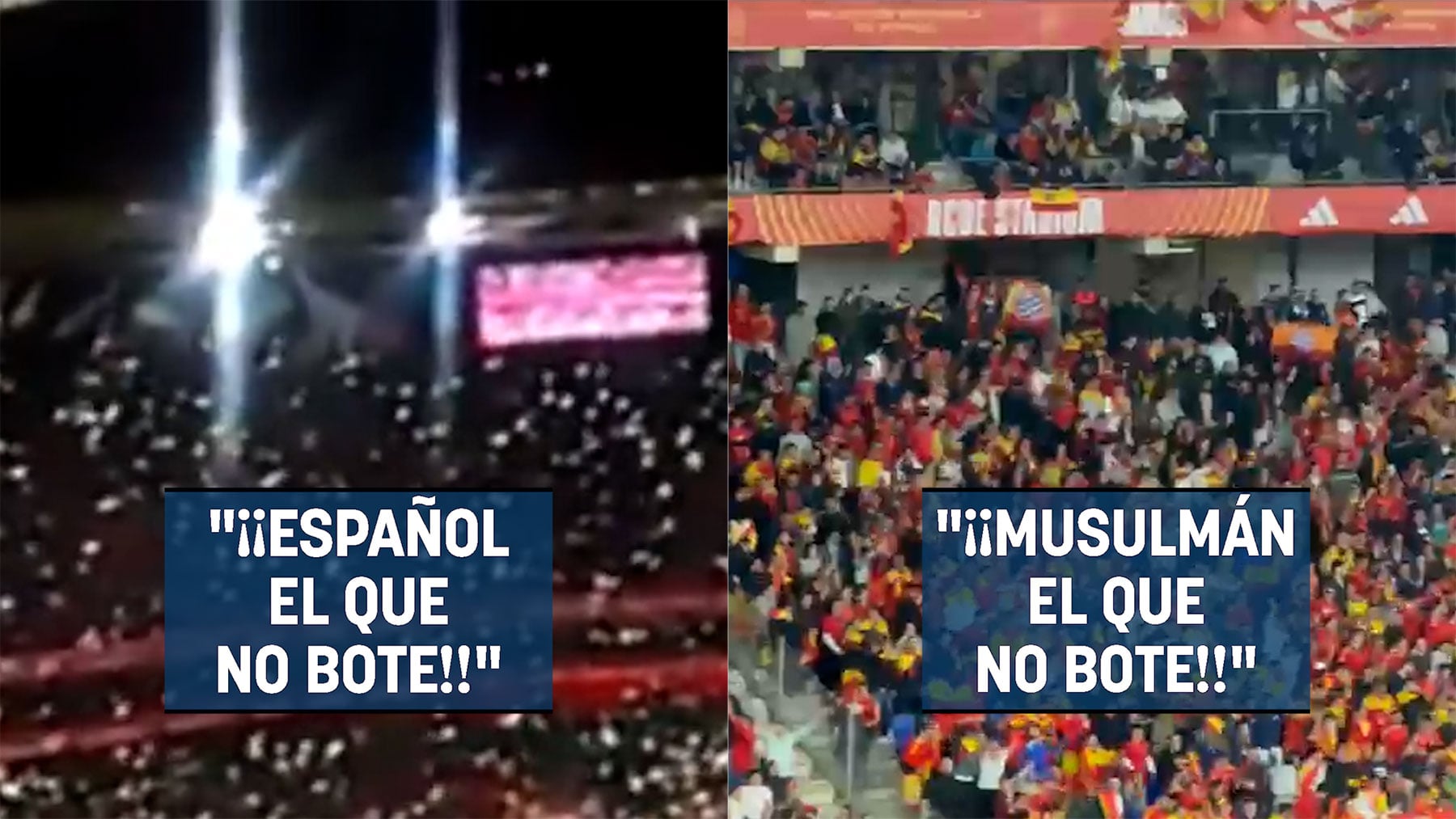 El Gobierno señala a Vox por Cornellá pero calla cuando se grita «¡Español el que no bote!» en el Camp Nou y San Mamés