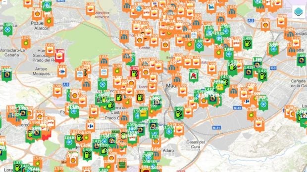 precio gasolina 5 abril Madrid