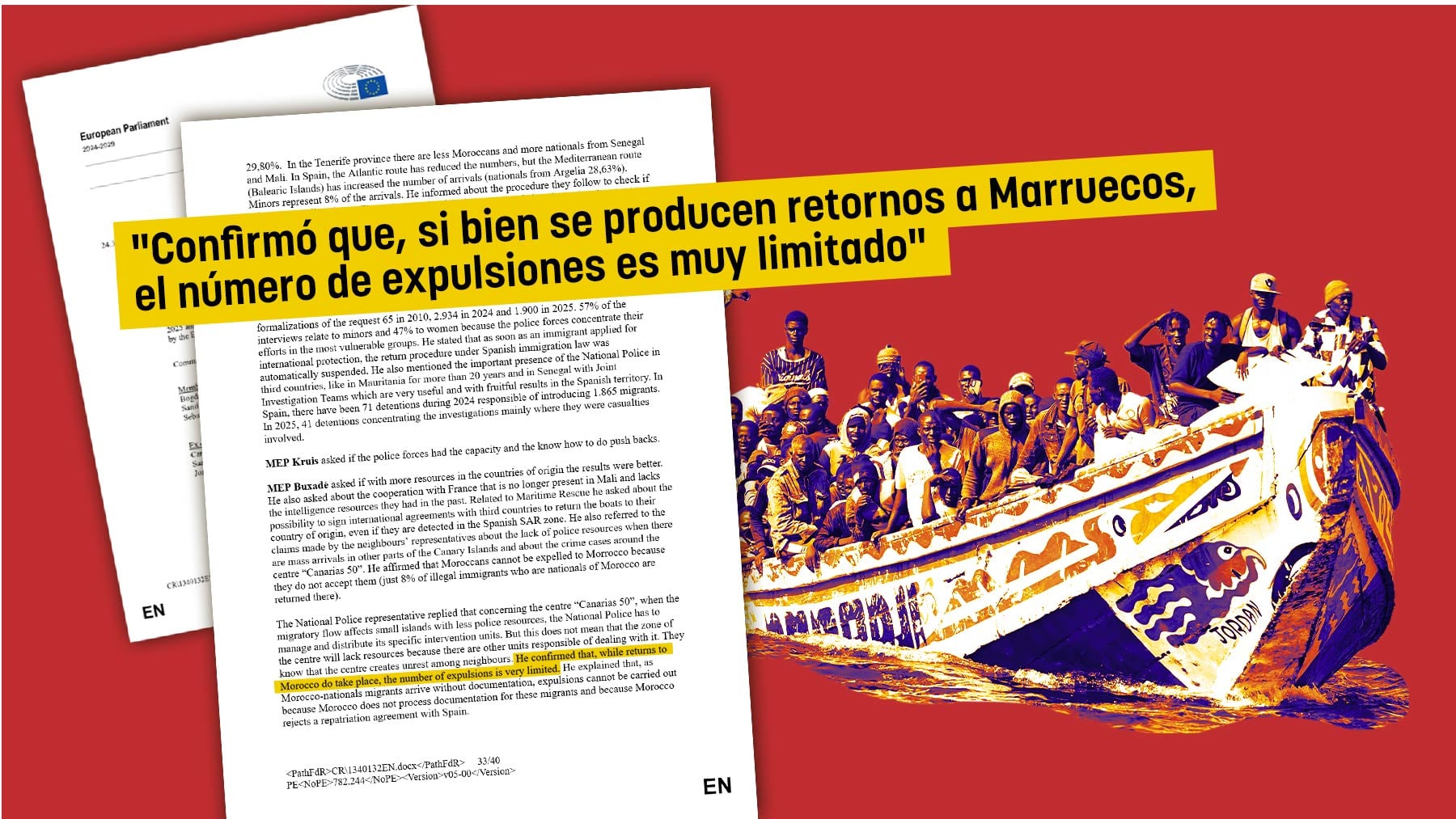 La Policía admite ante la UE que las expulsiones de inmigrantes ilegales a Marruecos son «muy limitadas»