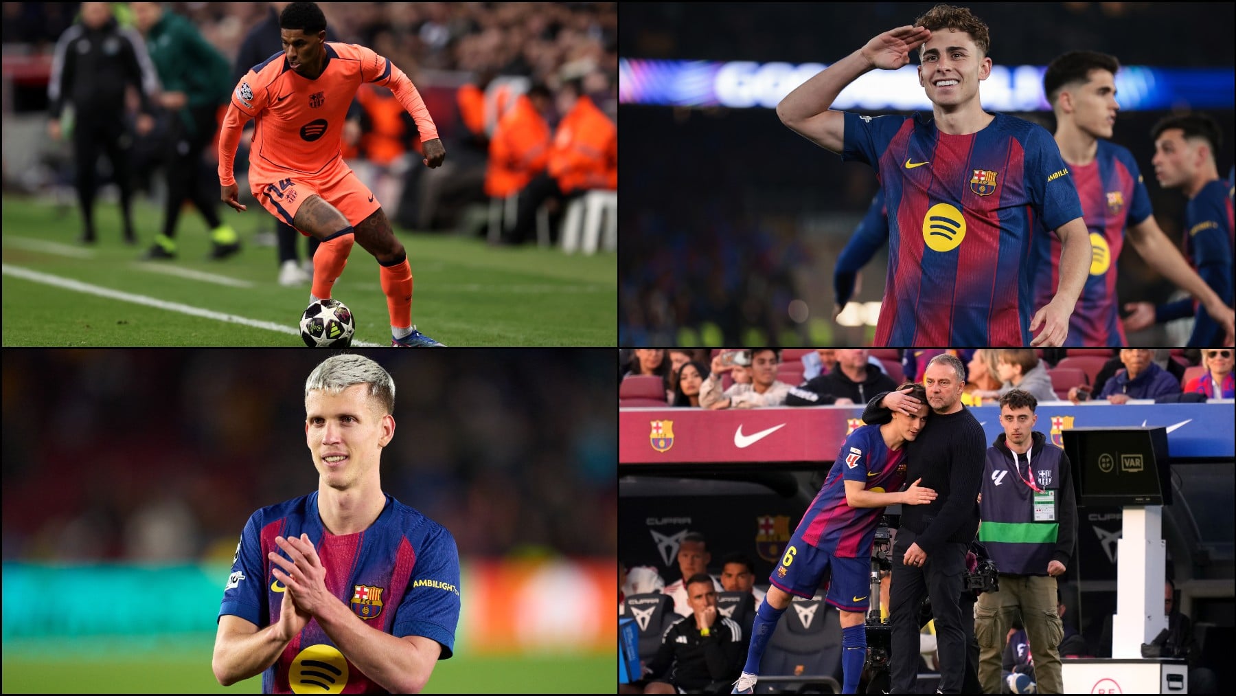 Opciones de Hansi Flick para sustituir a Raphinha. (Getty)